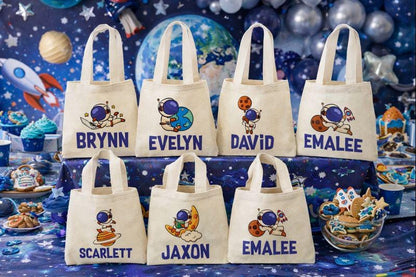 Custom Space Party Favor Bags - Set of Six Bags