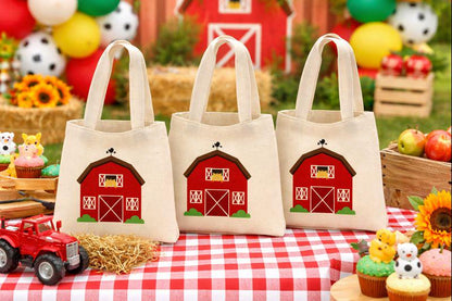 Barnyard Party Favor Bags, Farm Treat Bags, Set of 3