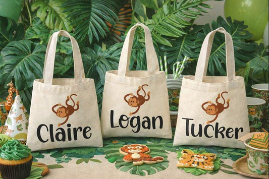 Monkey Party Favor Bags, Jungle Goodie Bags