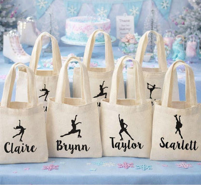 Personalized Ice Skating Party Favors - Set of Six Bags