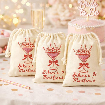 Bikini's & Martini's Bachelorette Party Favor Bags