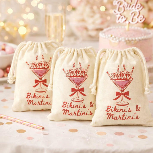 Bikini's & Martini's Bachelorette Party Favor Bags