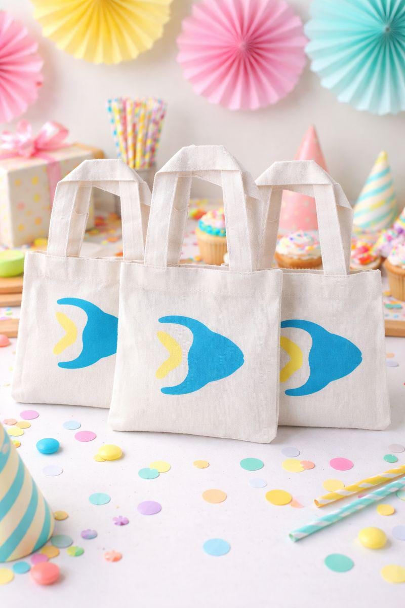 Tropical Fish Party Favor Bags - Set of Three Bags