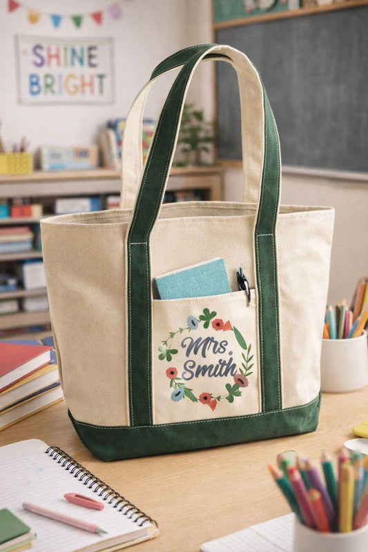 Custom Teacher Tote Bag