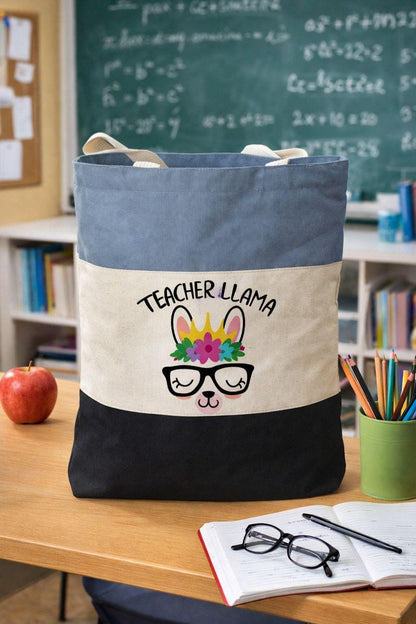 Teacher Llama Tote Bag