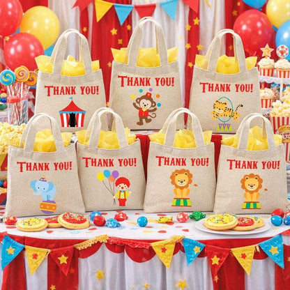 Circus Party Favor Bags - Set of Six Bags