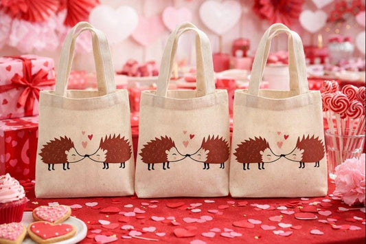 Valentine Party Favor Bags - Set of Three Bags