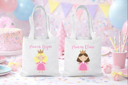 Princess Party Favor Bags, 100% Cotton Treat Bags