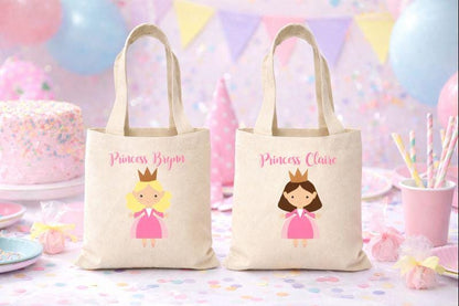 Princess Party Favor Bags, 100% Cotton Treat Bags