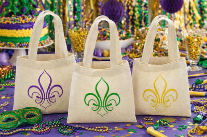 Mardi Gras Party Favor Bags - Set of Three Bags