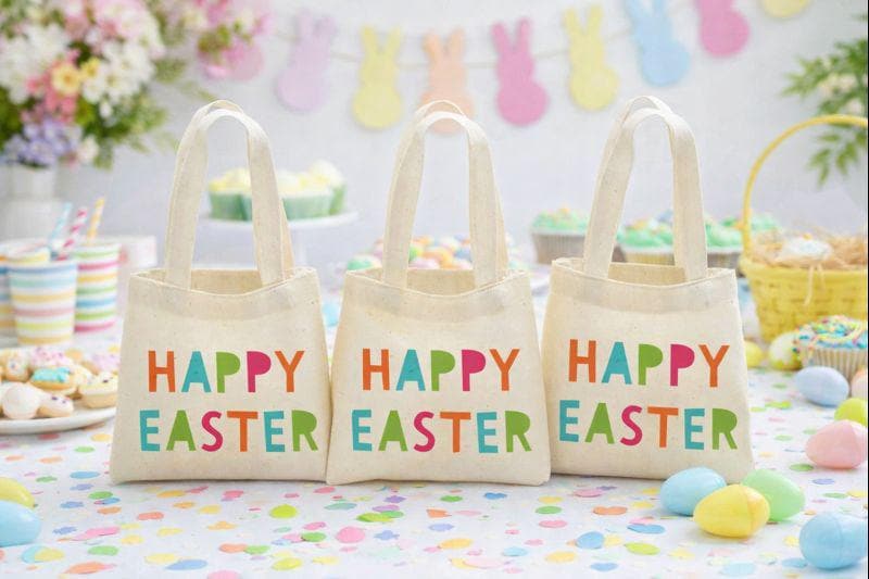 Happy Easter Party Favor Bags - Set of Three Bags