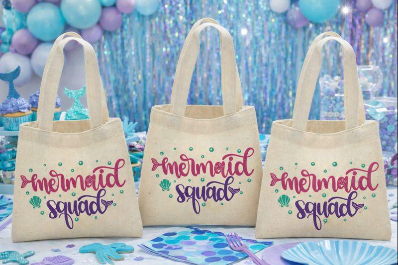Mermaid Squad Party Favor Bags - Set of Three Bags