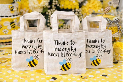Bee Party Favor Bags, Thanks For Buzzing By - Sold Individually