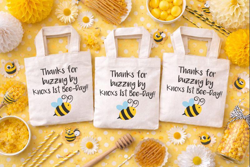 Bee Party Favor Bags, Thanks For Buzzing By - Sold Individually