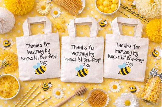 Bee Party Favor Bags, Thanks For Buzzing By - Sold Individually