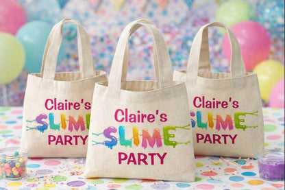 Personalized Slime Party Favor Bags