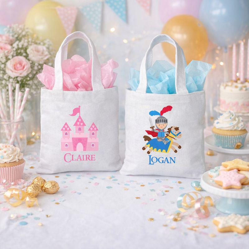 Princess and Knight Cotton Party Favor Bags