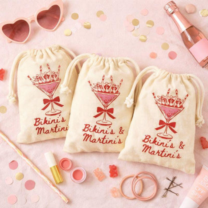 Bikini's & Martini's Bachelorette Party Favor Bags