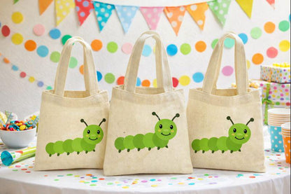 Caterpillar Party Favor Bags - Set of Three Bags