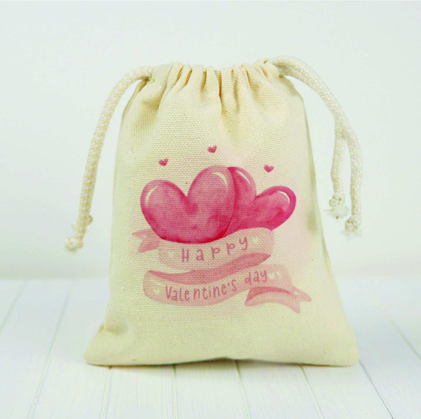 Valentine's Day Party Treat Bags - Drawstring