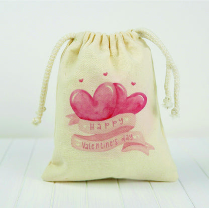 Valentine's Day Party Treat Bags - Drawstring