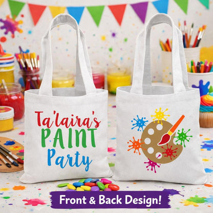 Personalized Paint Party Treat Bags