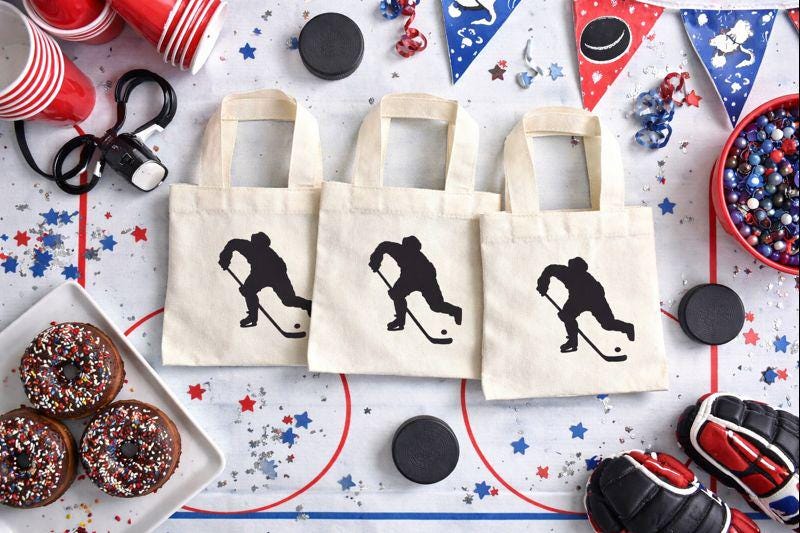 Hockey Party Favor Bags - Sold Individually