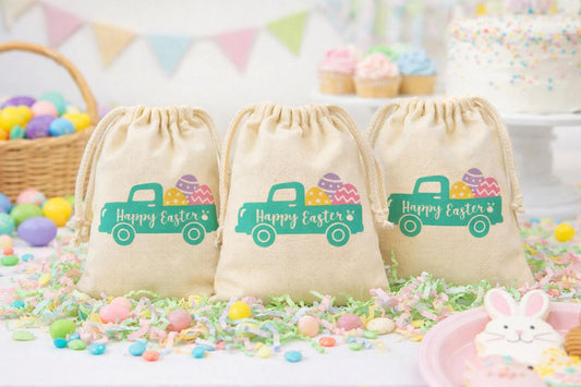 Easter Truck Party Favor Treat Bags