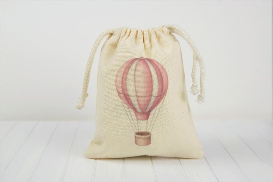 Pink Hot Air Balloon Party Favor Bags