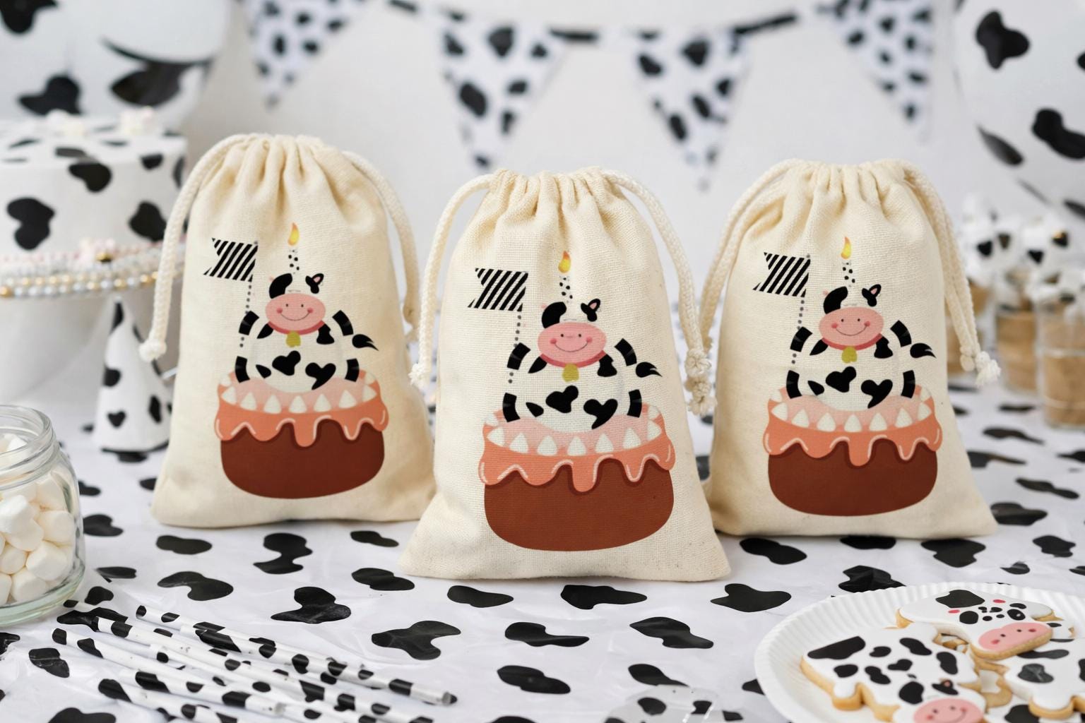 Cow Party Favor Bag