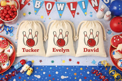 Personalized Bowling Party Favor Bags