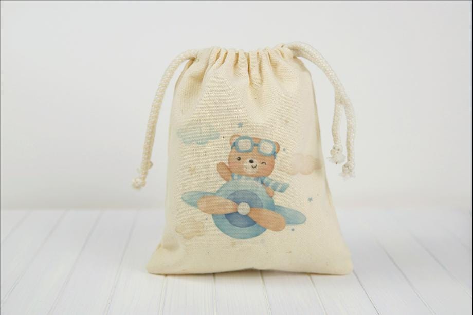 Teddy Bear Airplane Party Favor Bags