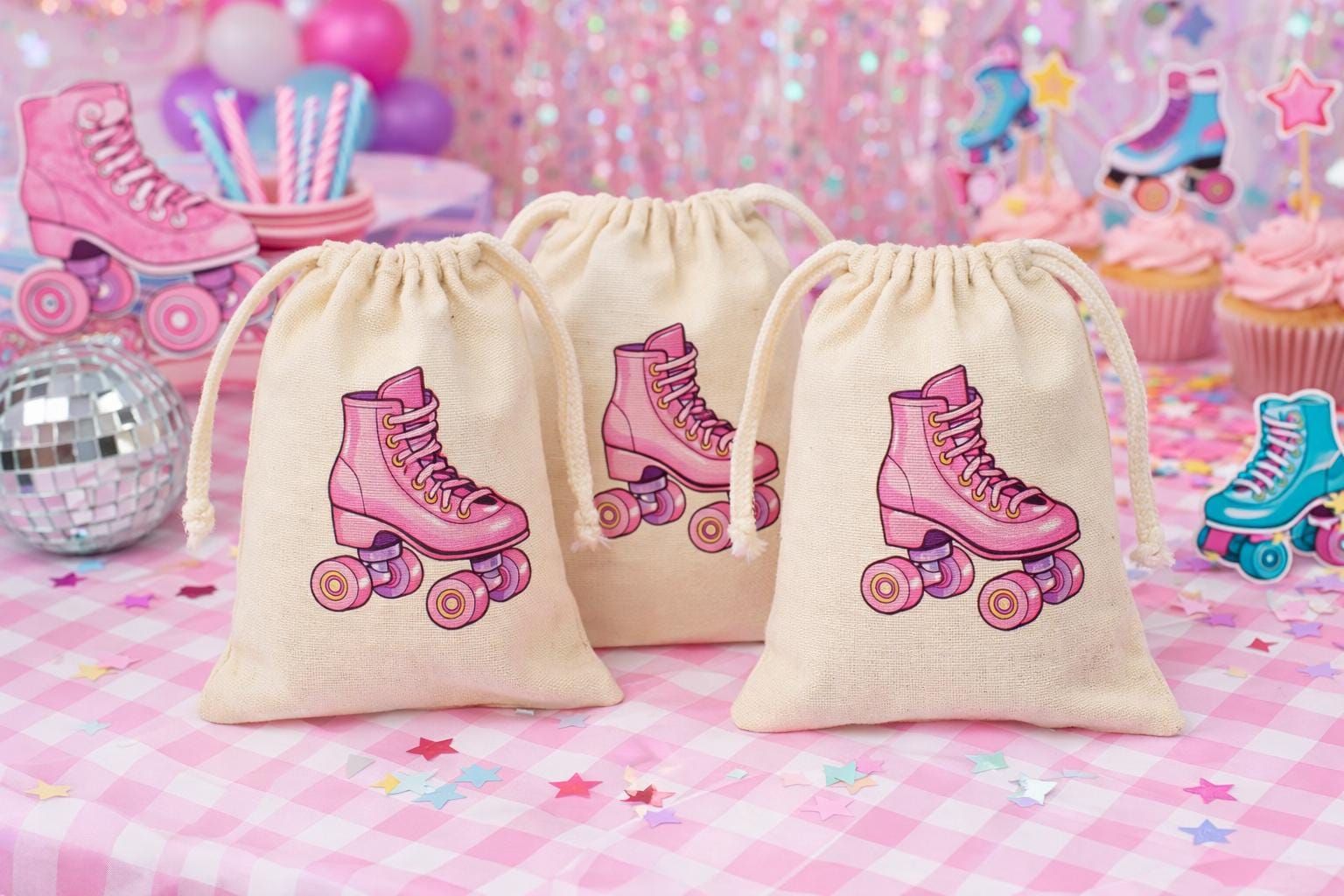 Roller Skating Party Favor Bags
