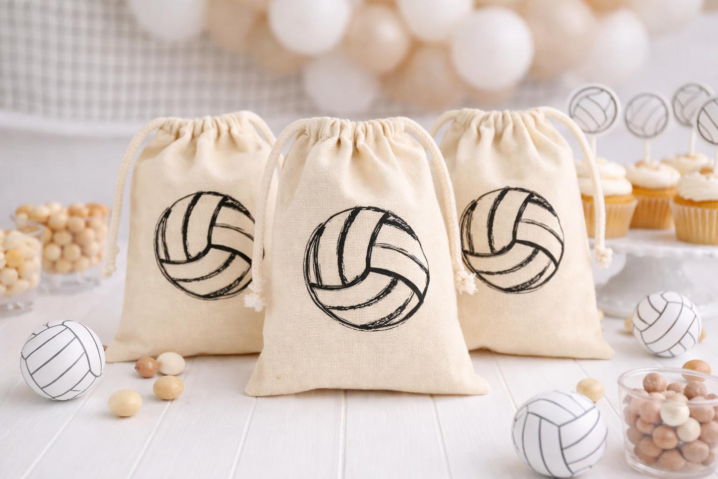 Volleyball Party Favor Bags