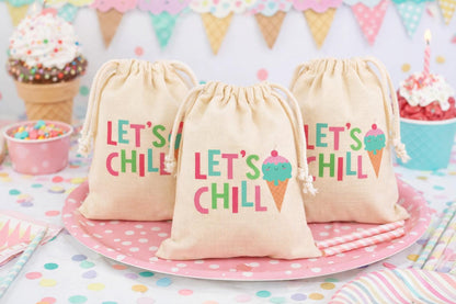 Ice Cream Party Favor Bags - Let’s Chill