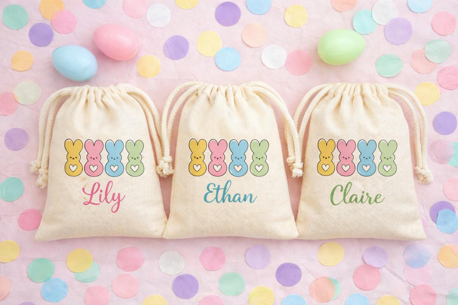 Personalized Easter Party Favor Treat Bags