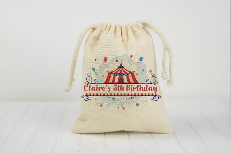 Custom Circus Party Favor Bags
