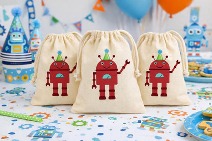 Robot Birthday Party Favor Bags
