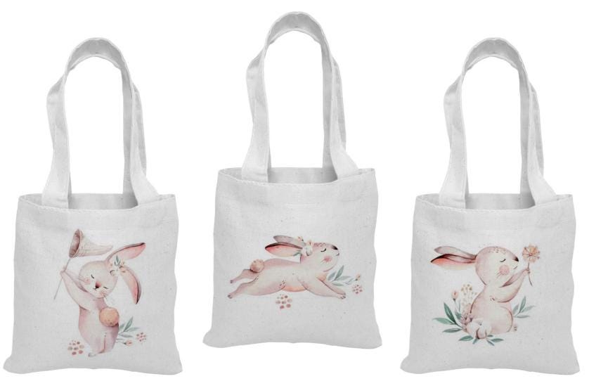 Easter Bunny Party Favor Bags - Set of Three Bags