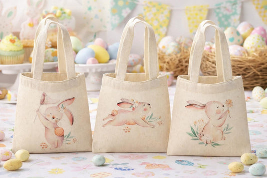 Easter Bunny Party Favor Bags - Set of Three Bags