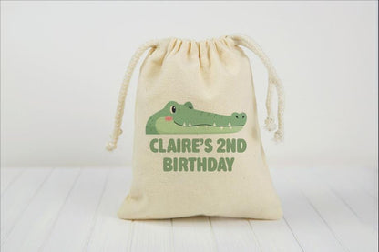 Personalized Crocodile Party Favor Bags
