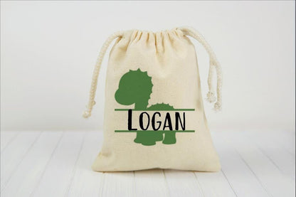 Personalized Dinosaur Birthday Party Favor Bags