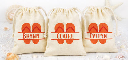 Personalized Beach Party Favor Bags
