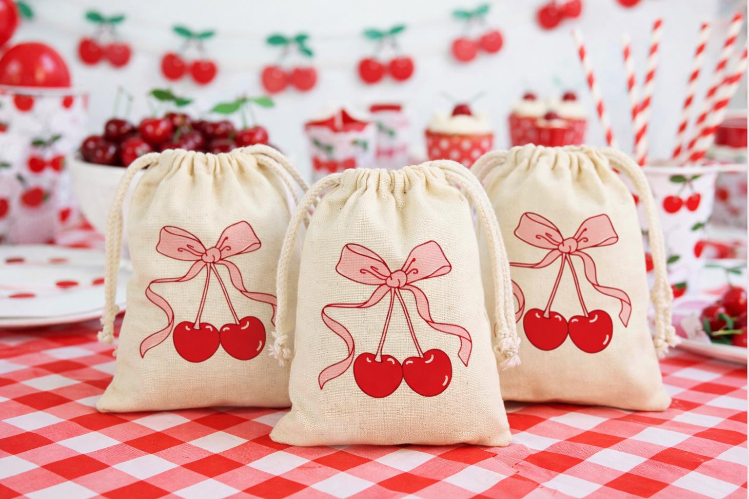 Cherry Party Favor Bags