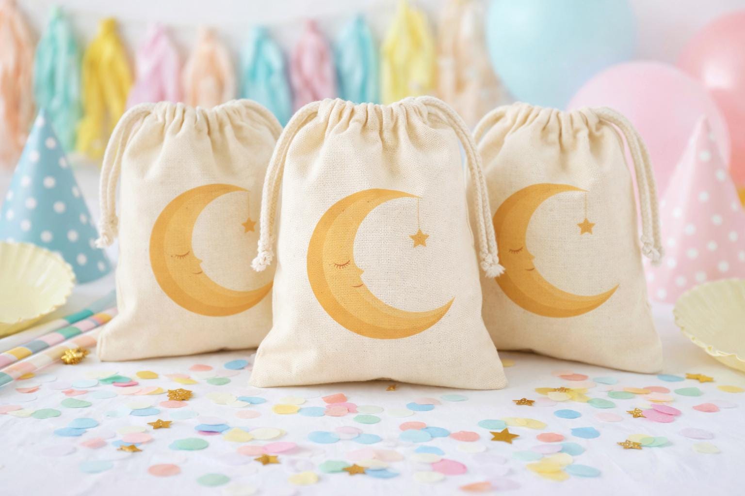 Moon Party Favor Bags