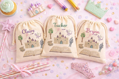 Personalized Fairytale Knight Enchanted Storybook Party Favor Bags