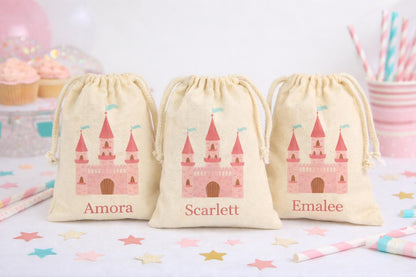 Personalized Princess Castle Birthday Party Favor Treat Bags