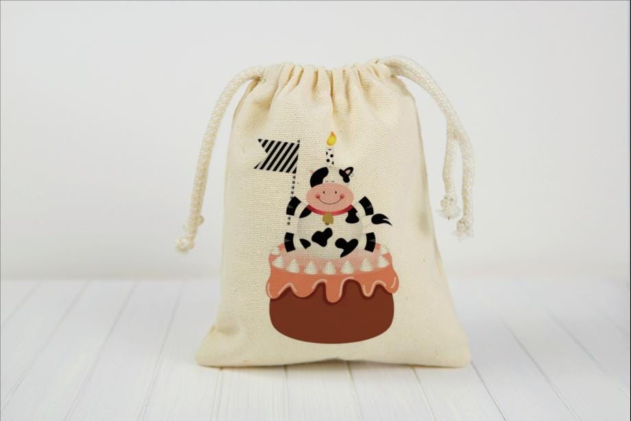 Cow Party Favor Bag