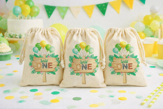 Wild One Zoo Party Favor Bags