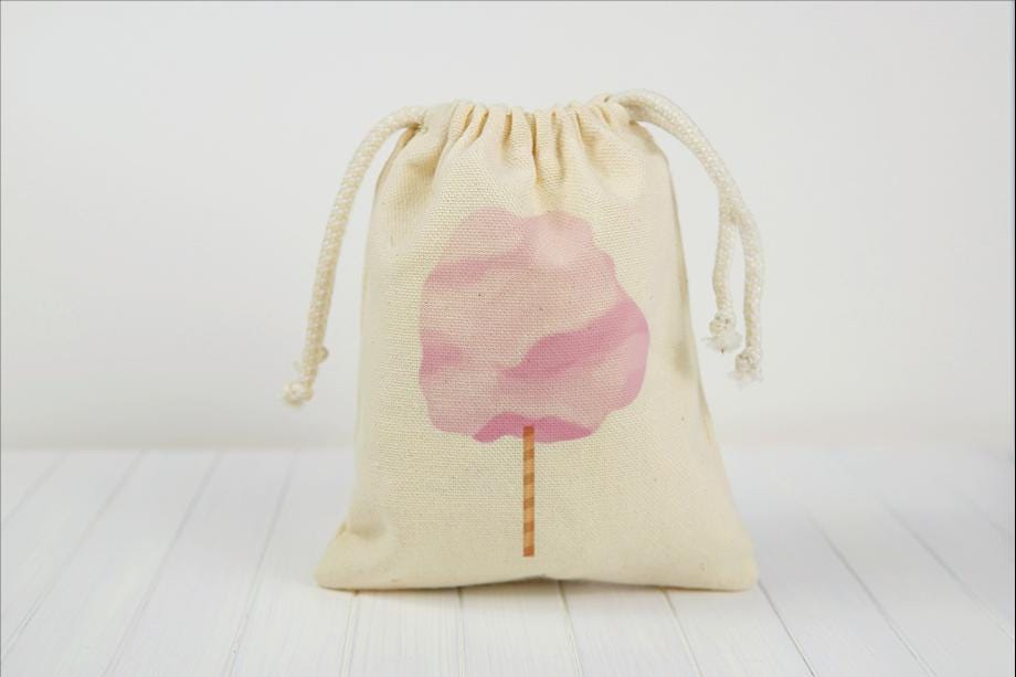 Cotton Candy Birthday Party Favor Bag